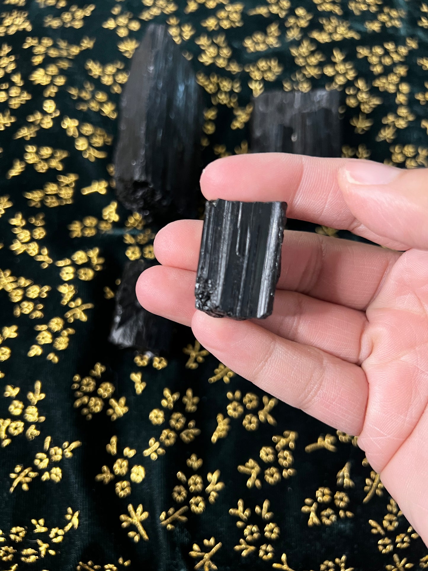 raw black tourmaline chunks