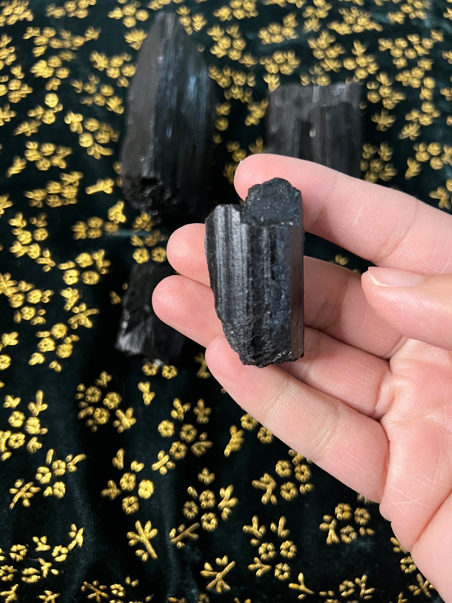 raw black tourmaline chunks
