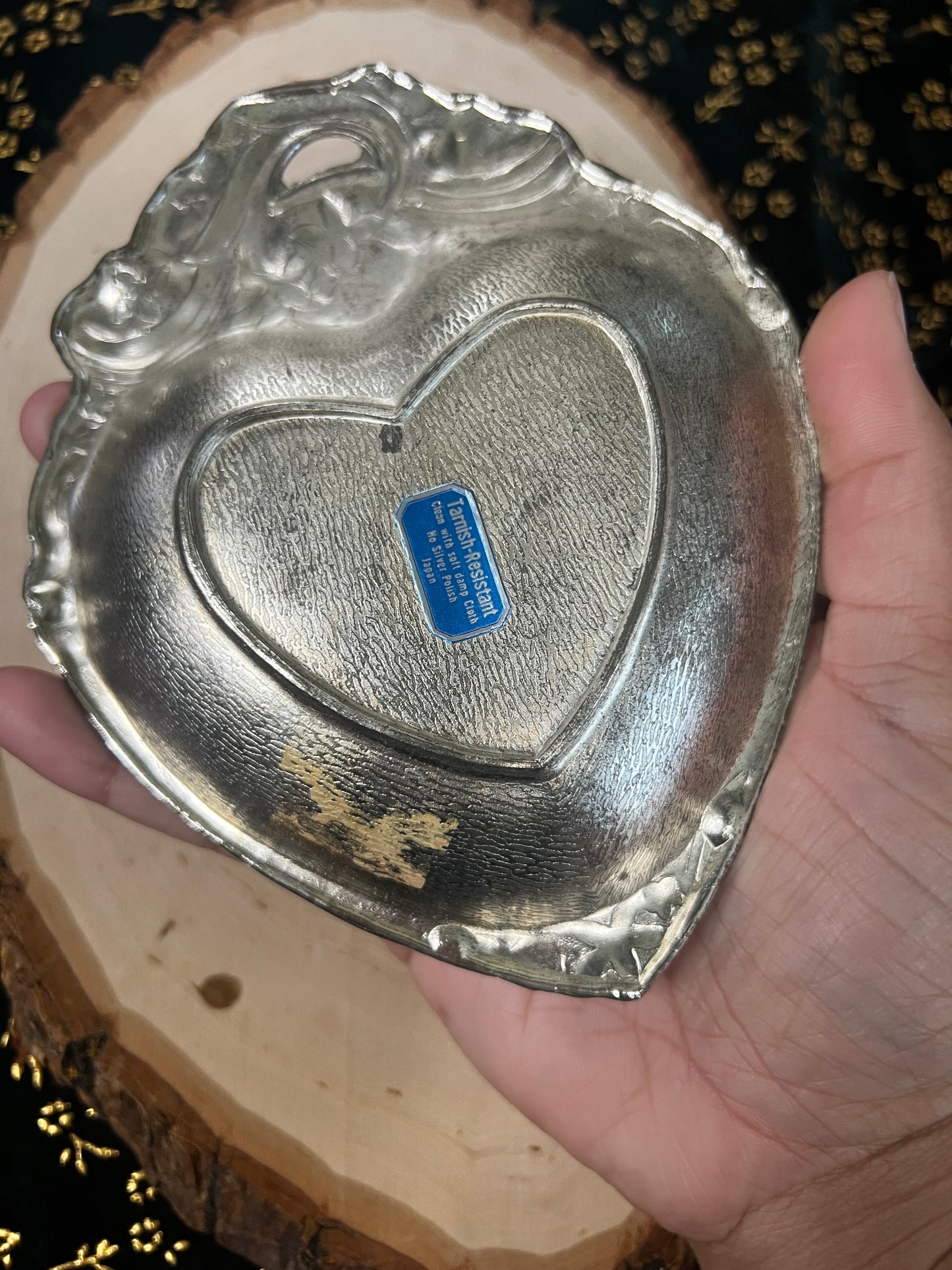 silver heart tray