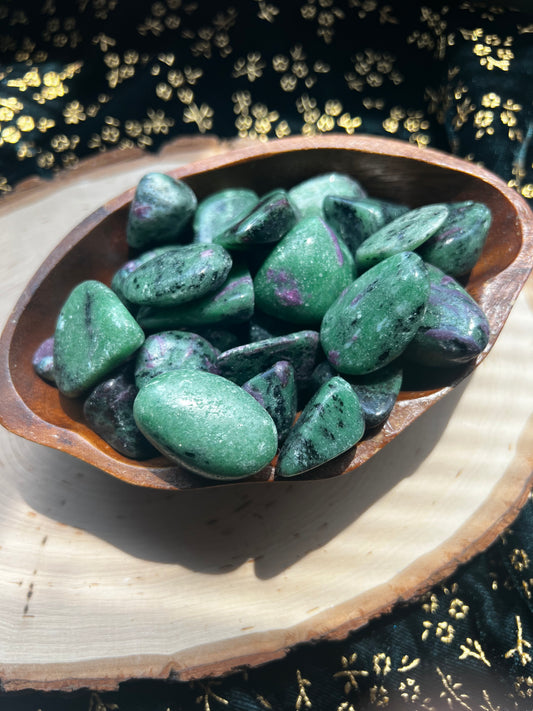 ruby in zoisite tumbles