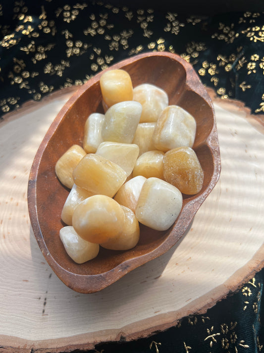 tumbled orange calcite