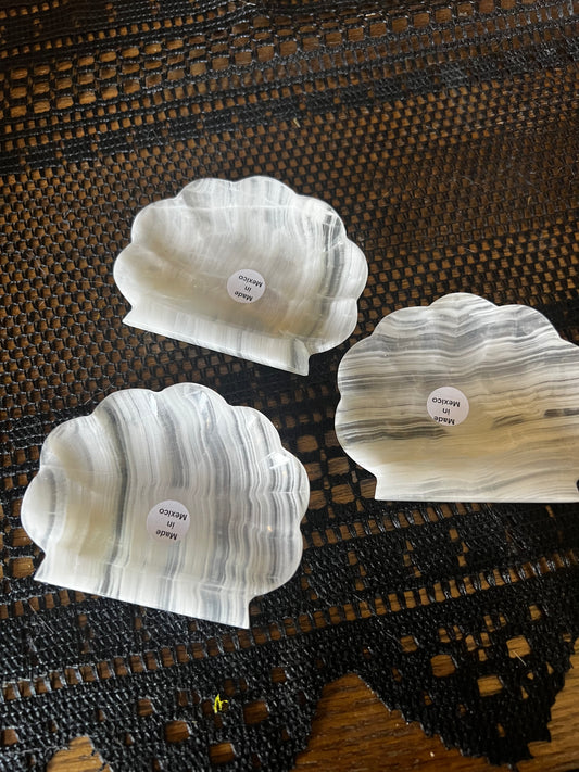 Onyx Mini Shell Trinket Trays