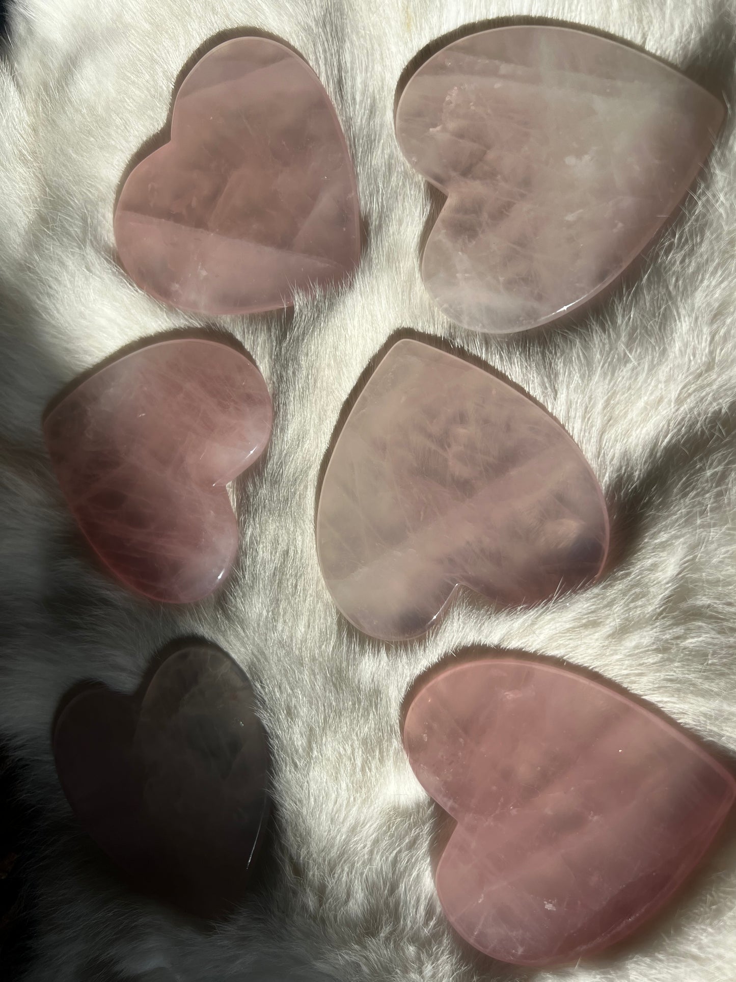 Rose Quartz Heart Gua Shas