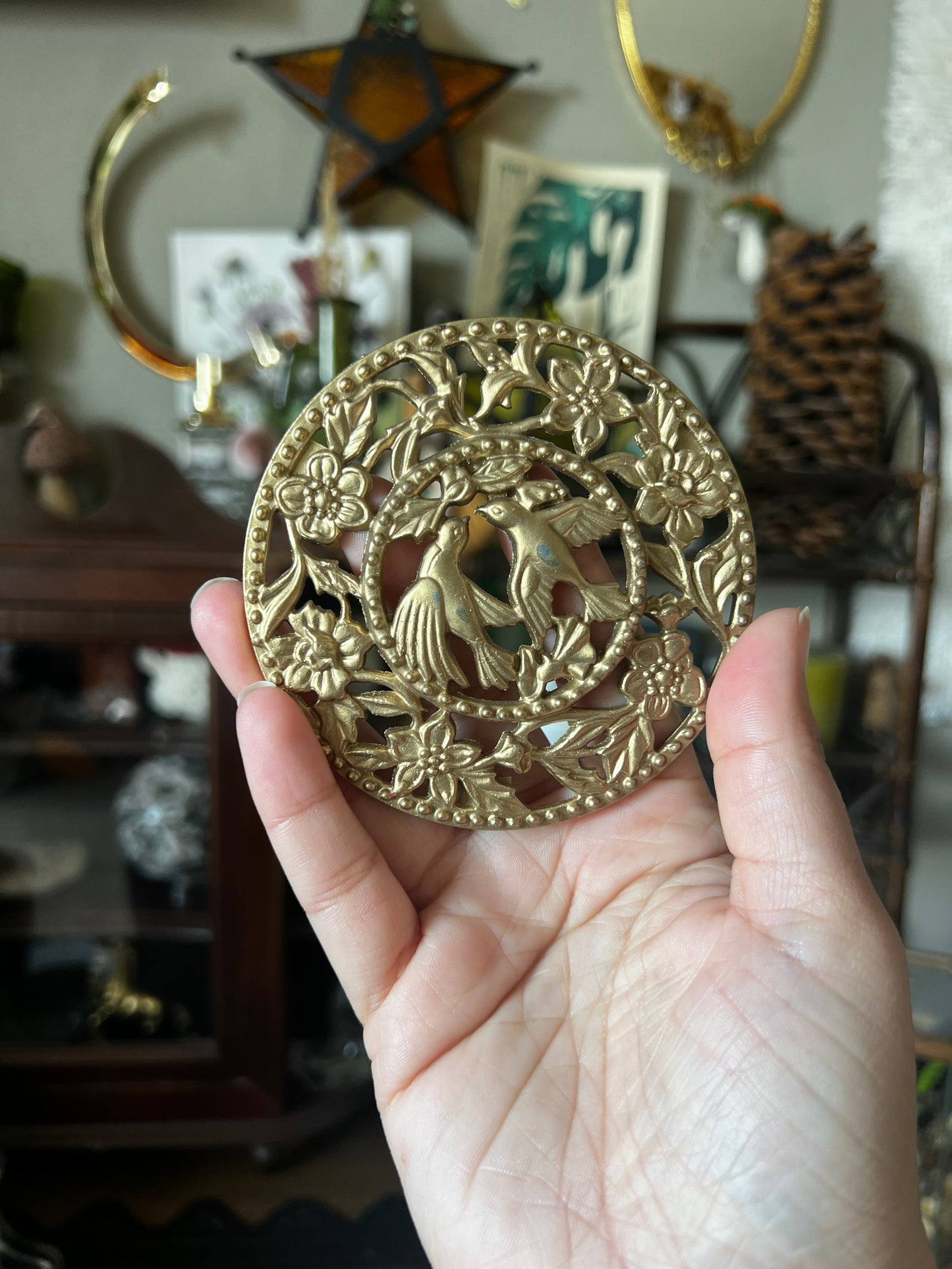 Brass Dove Wall Hanging