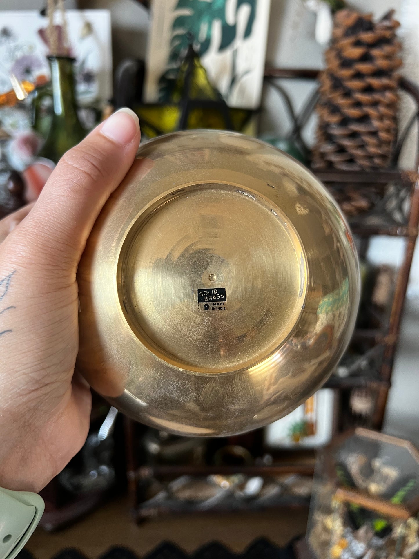 Brass Heart Cut Out Basket