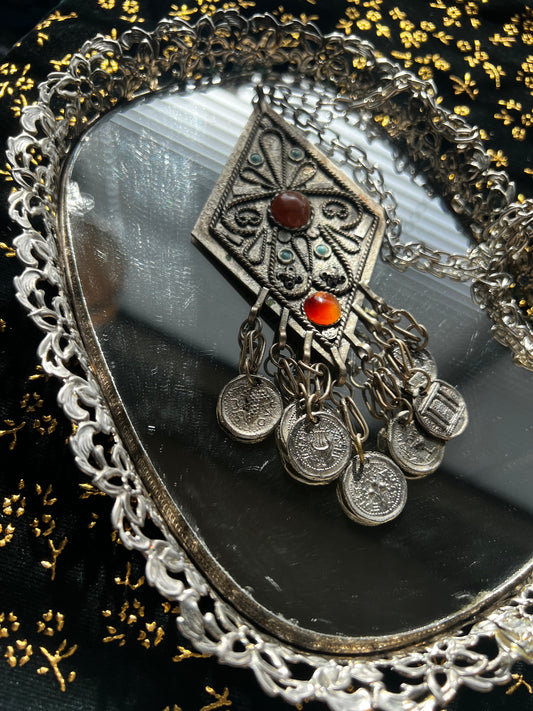 Vintage Carnelian and Turquoise Necklace