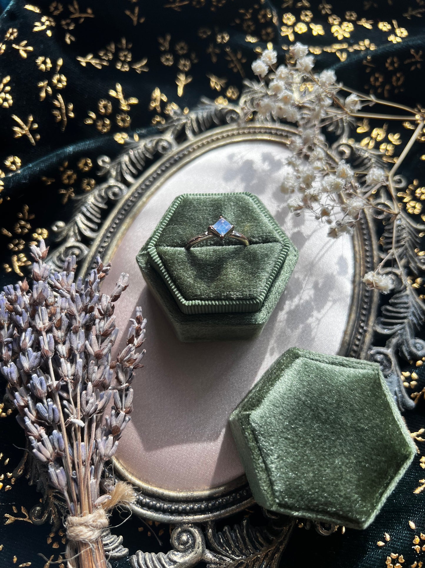 Lavender Rose Quartz Faceted Ring