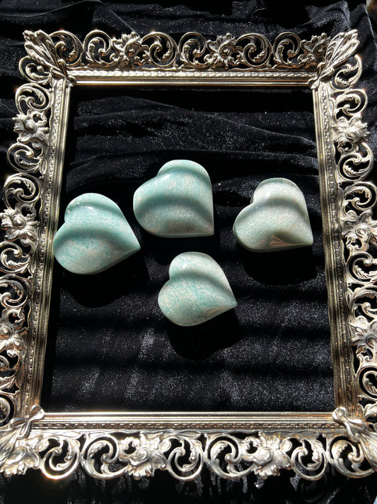 Amazonite Hearts