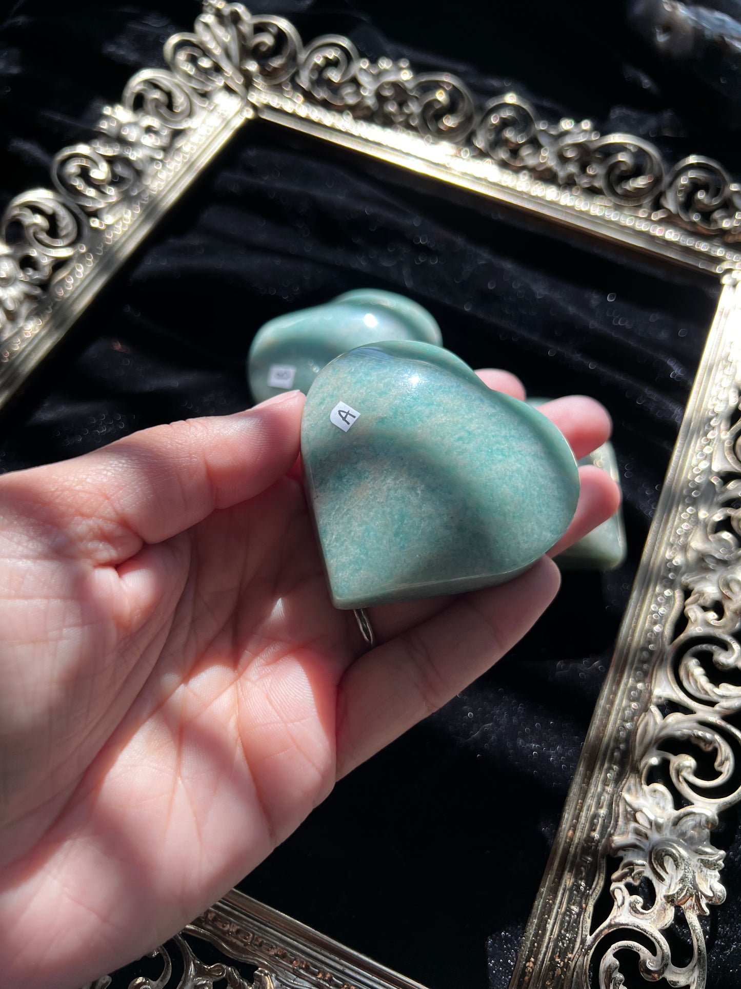 Amazonite Hearts