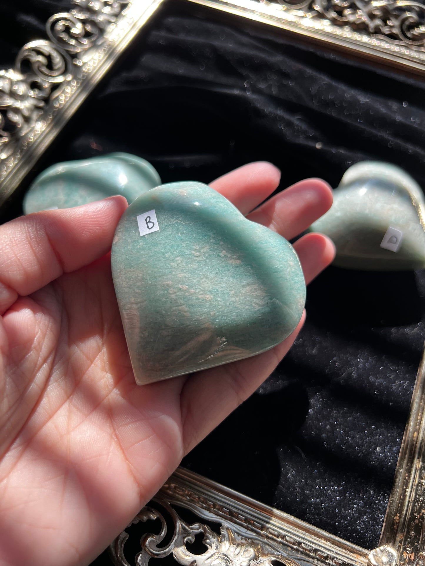 Amazonite Hearts