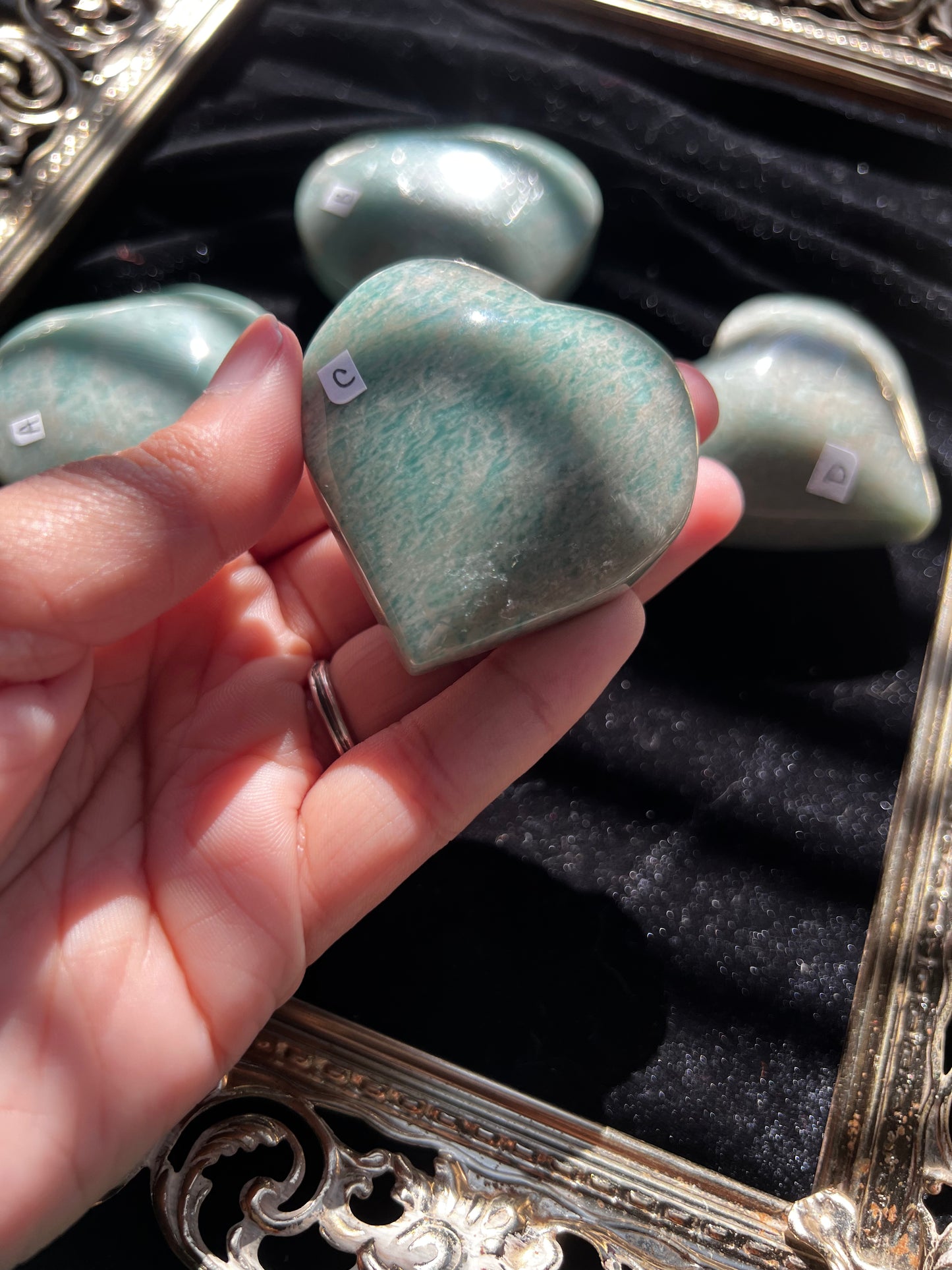 Amazonite Hearts