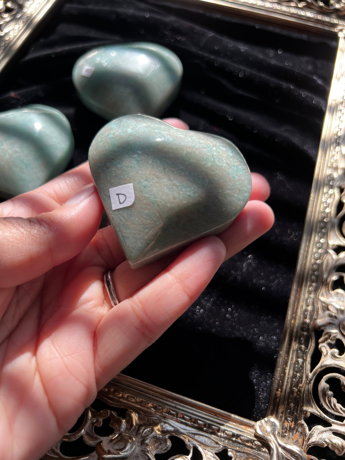 Amazonite Hearts