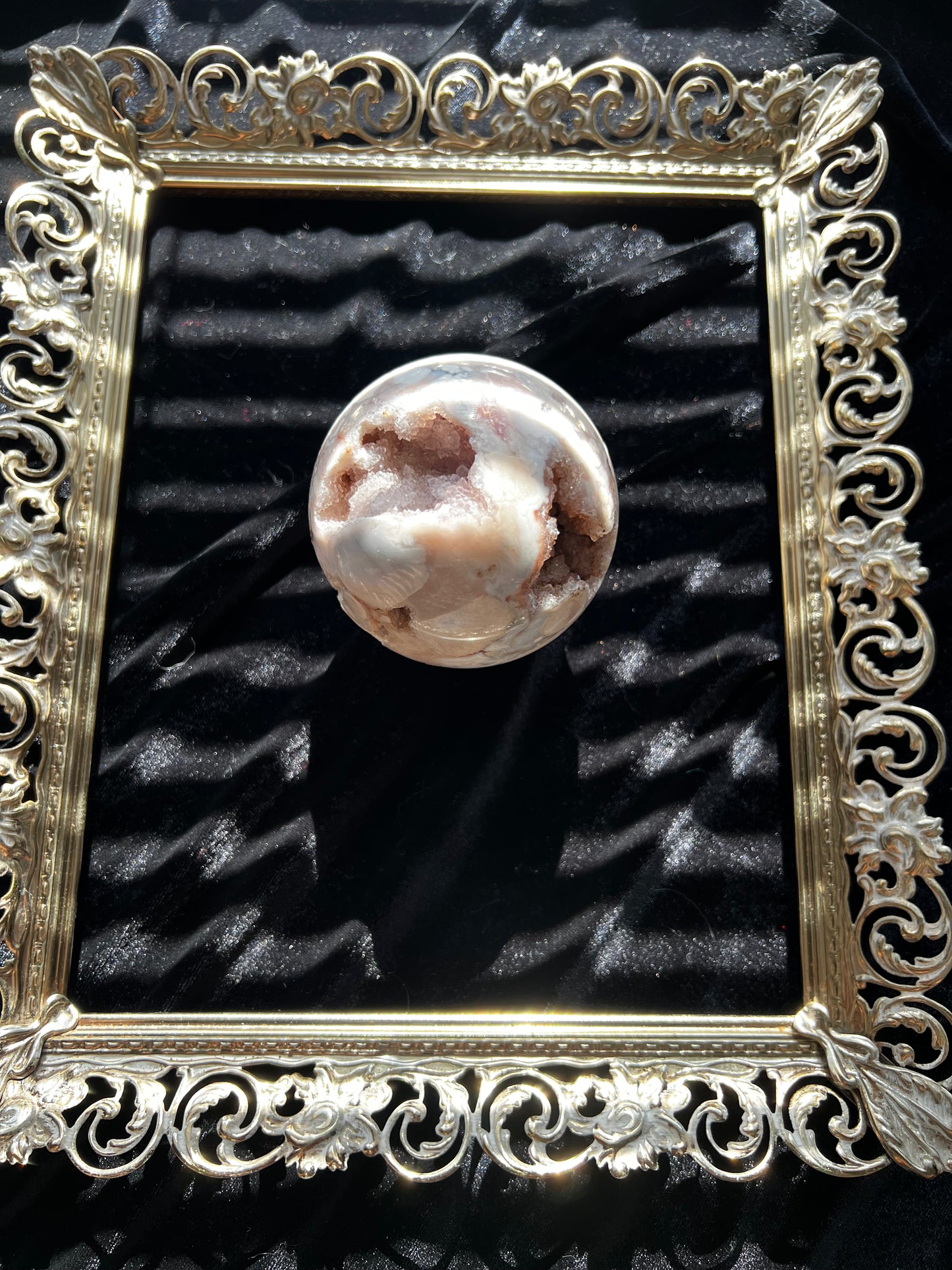 Pink Amethyst and Flower Agate Sphere