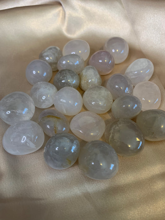 blue rose quartz tumbles