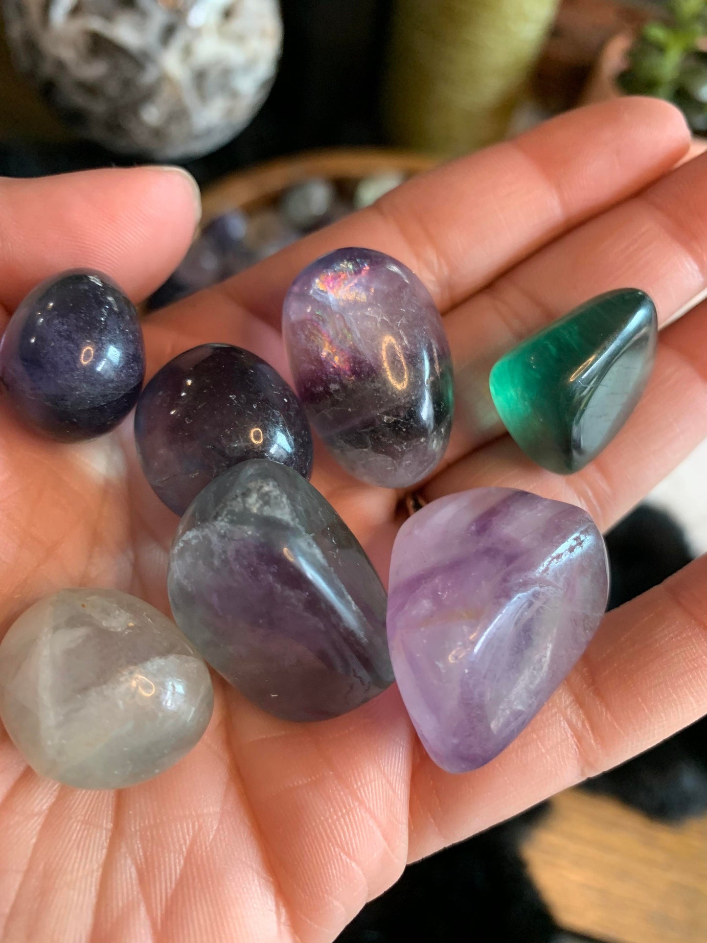 tumbled fluorite