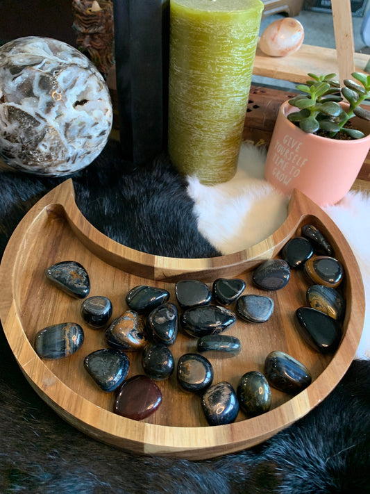tumbled blue tiger’s eye
